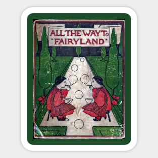 All the way to fairyland - Vintage childrens book art. Sticker